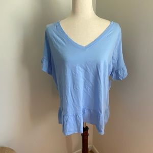 Crown and Ivy V-Neck Ruffle Top Size XL